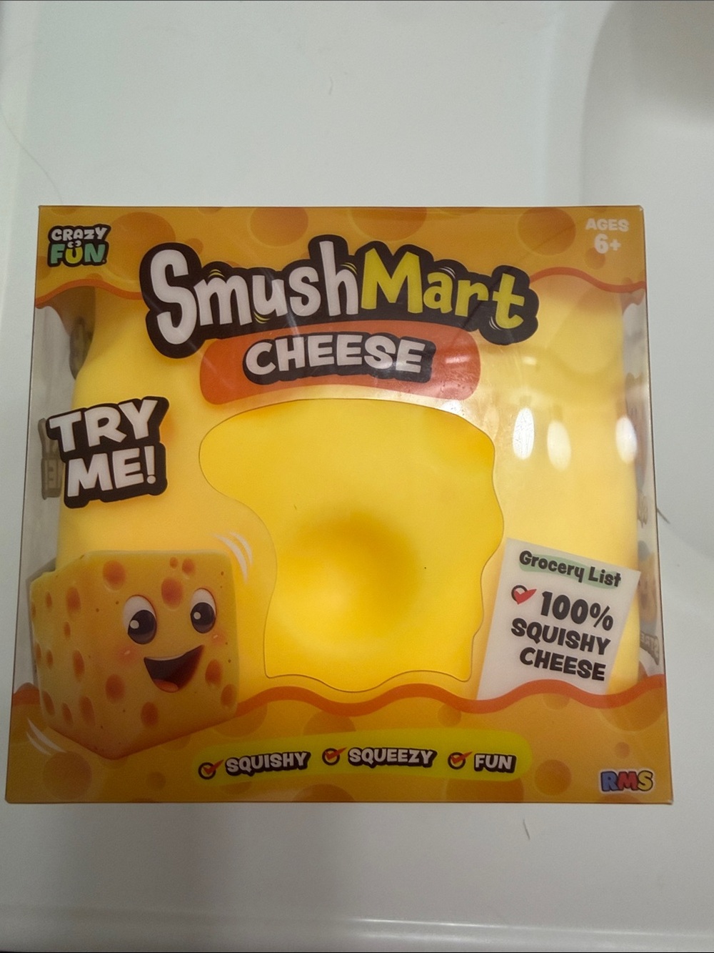 SmushMart Cheese Squishy Toy - Yellow